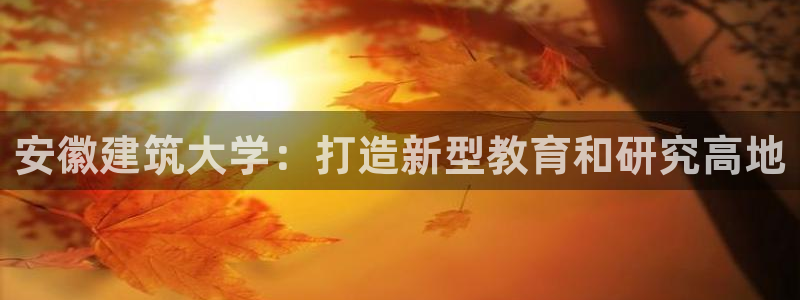 乐发宾果彩票平台：安徽建筑大学：打造新型教育和研究高地