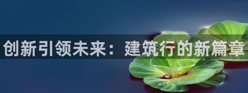 乐发彩票平台怎么样：创新引领未来：建筑行的新篇章